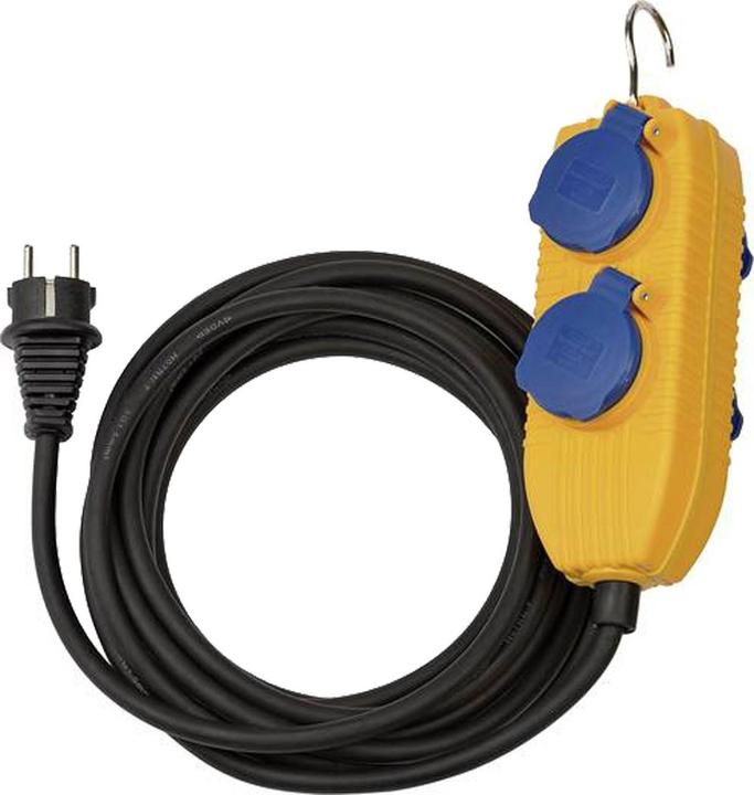 Actual product image Brennenstuhl Construction site cable IP54 with power block 5m black H07RN-F3G1.5 (5 m)