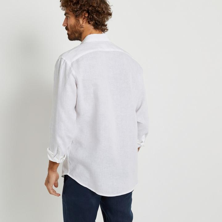 Image du produit La Redoute Collections Chemise droite en lin Signature à manches longues (XL)