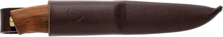 Actual product image Helle Belt knife Skog, three-layer steel, beech wood handle, leather sheath (7.60 cm)