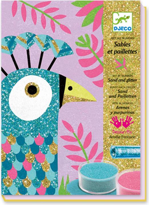 Image du produit Djeco Tableaux de sable Oiseaux colorés