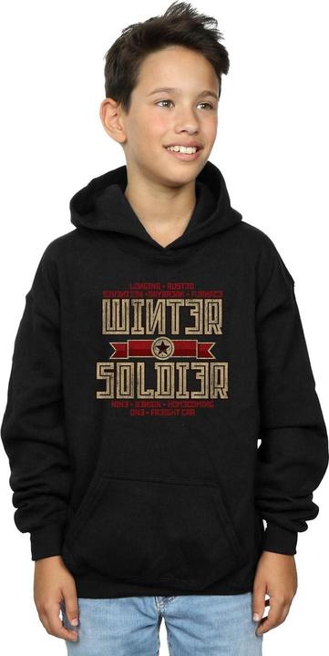 Actual product image Boys Winter Soldier Trigger Badge Hoodie (116)