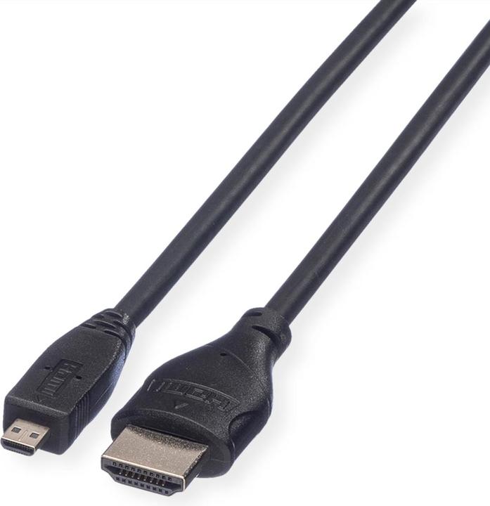 Actual product image Roline micro HDMI (Typ D) — HDMI (Typ A) (2 m, HDMI)