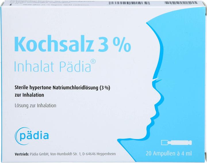 Actual product image Pädia Kochsalz 3% Inhalat Paedia, 20 St IHA