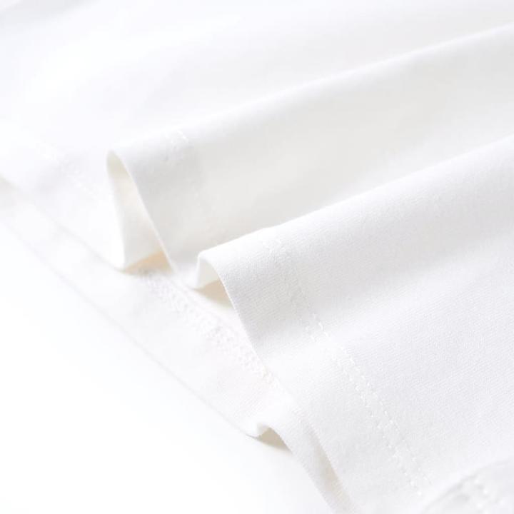 Actual product image VidaXL Children's T-shirt ecru 92,Material: 95 % cotton. 5 (92)