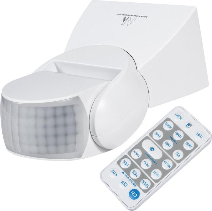 Produktbild Maclean Infrarot-Bewegungsmelder mit Fernbedienung IP65, max. 800W, 1200W (MCE241) (12 m)