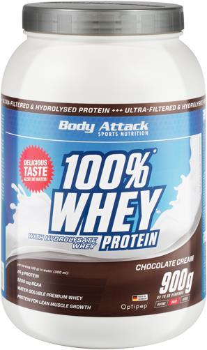 Image du produit Body Attack 100% de protéines de lactosérum (Chocolat, 1 pcs, 900 g)