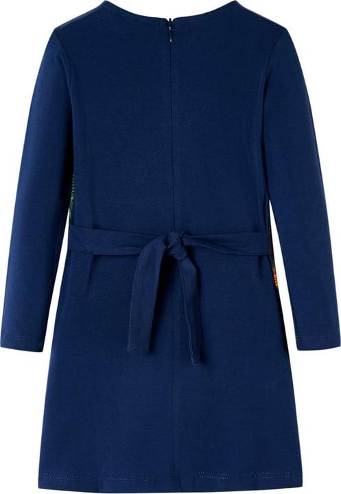 Produktbild VidaXL Kinderkleid mit Langen Ärmeln Marineblau 104,Material der (104)
