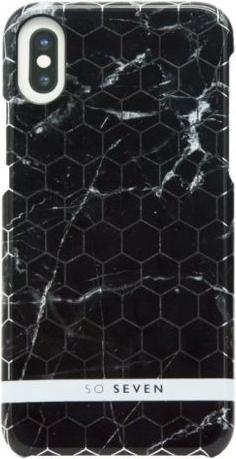 So Seven Coque Milan Nid D'Abeille Marbre Noir/Argent Iphone X/Xs (Apple iPhone XS, Apple iPhone X)