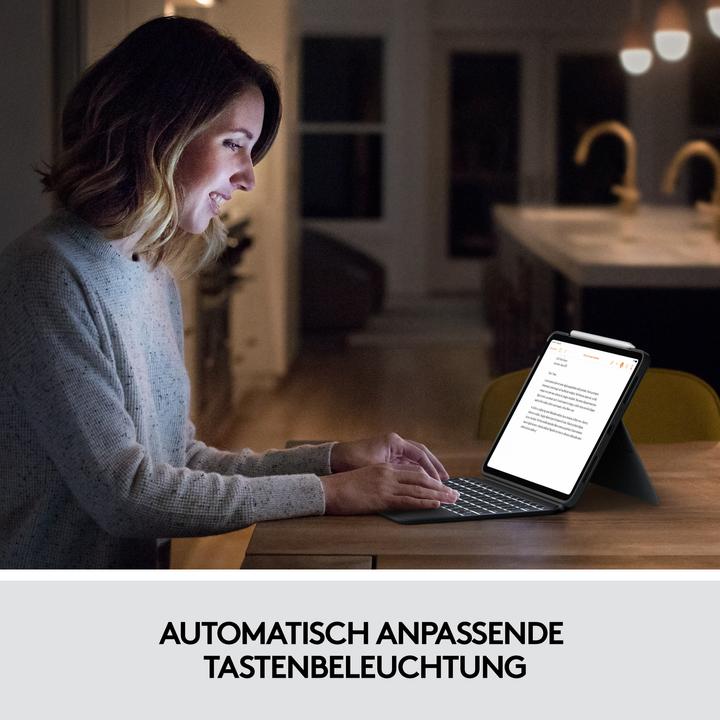 Actual product image Logitech Combo Touch (DE, iPad Air 2020 (4. Gen), iPad Air 2022 (5th Gen))