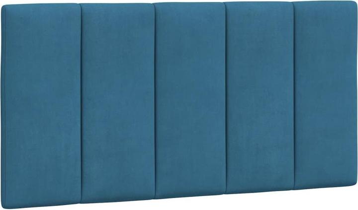 Produktbild VidaXL Bett Polsterbett Bettgestell Einzelbett mit Matratze Blau 100x200cm Samt (100 x 200 cm)