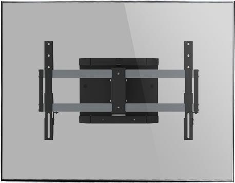 Actual product image SMS Icon WH 3D - Bracket for LCD display - Black, Aluminum - Screen size: up to (3D Glasses)
