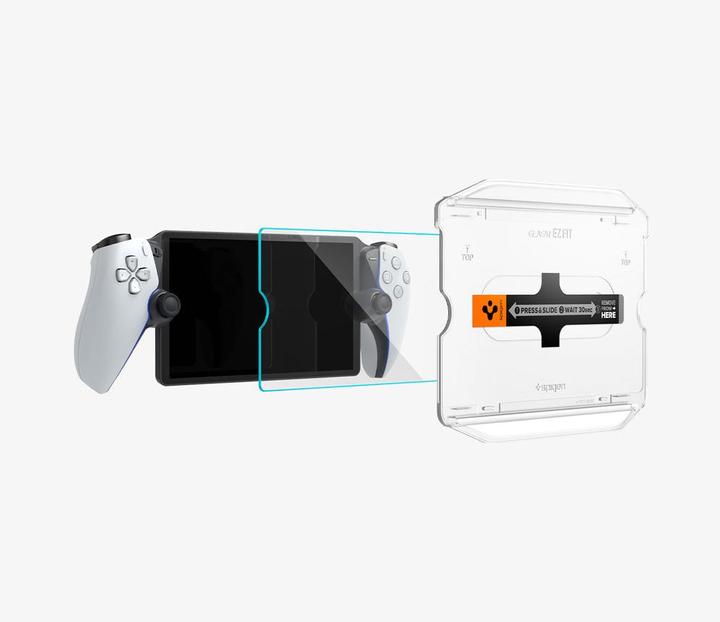 Actual product image Spigen GLAS.tR EZ Fit Playstation Portal Screen Protector