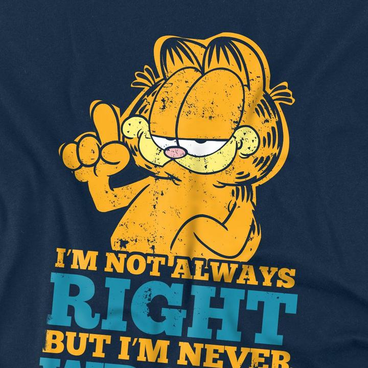 Actual product image Garfield Mens Never Wrong T-Shirt (M)