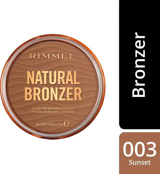 Produktbild Rimmel London Rimmel Natural Bronzer, 14 g, Puder, Gesicht, Sunset, Palette, Bräunung (003 Sunset, Bronzer, 14 g)