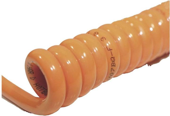 Produktbild BKL Electronic 1506141 Spiralkabel H05BQ-F 1200mm / 4800mm 5G 1mm² Orange 1St. (4.80 m)