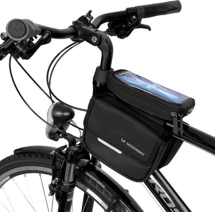 Actual product image iLike frame bike bag bicycle pannier waterproof phone case 1.5l (1.50 l, Frame bag)
