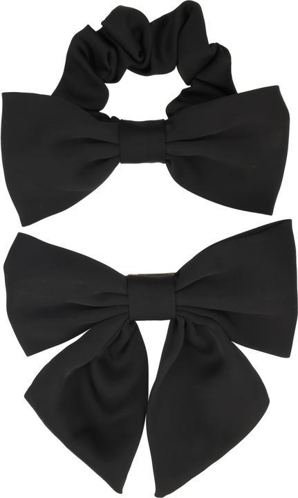 Produktbild Trisa Fashion Maschen Set Scrunchie & Clip schwarz 2 Stk. (Haargummi)