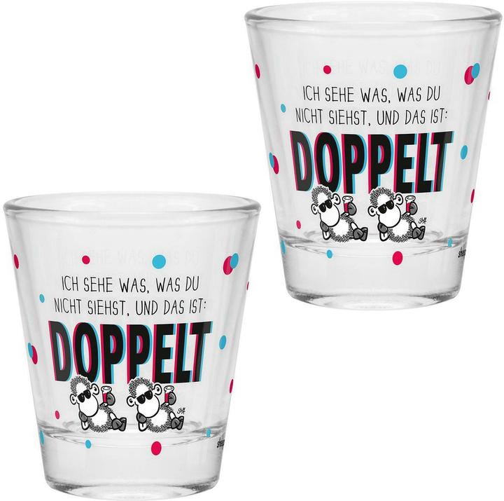 Immagine prodotto Sheepworld Schnapsglas Doppelt 60 ml, 1 Stück (0.60 dl, 1 x, Bicchiere di vetro)