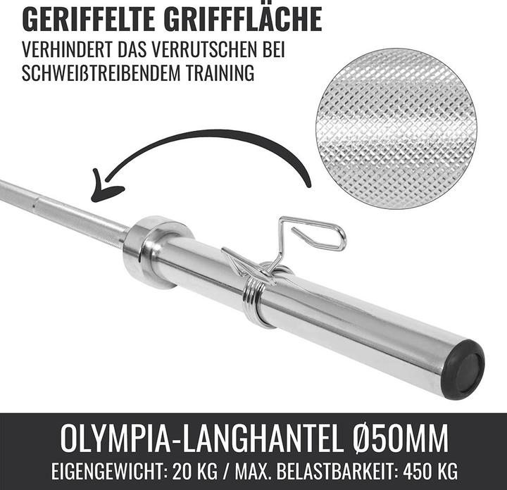 Image du produit Gorilla Sports Barre d'haltère long