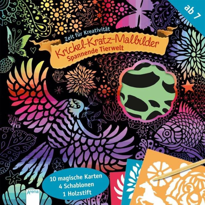 Actual product image Scratch-scratch colouring pictures. Exciting animal world