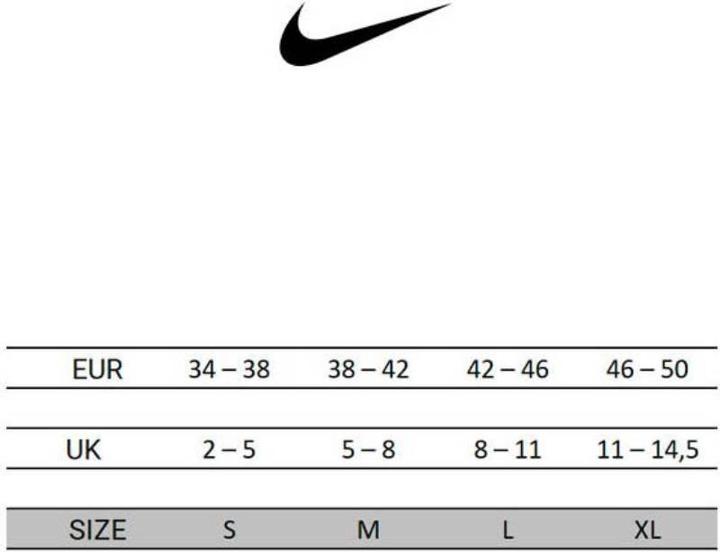Image du produit Nike Paquet de trois chaussettes (Lot de 3, 38 - 42)