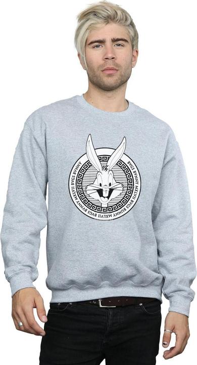 Actual product image Looney Tunes Mens Bugs Bunny Greek Circle Sweatshirt (L)