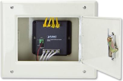 Image du produit Planet Commutateur industriel mural 8 ports 10/100/1000T (-10-60 degrés C) (8 Ports)