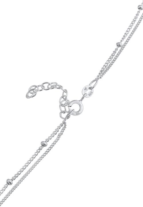 Produktbild Elli Halskette Choker Layer Look Kugelkette Rosenquarz 925 Silber (Quarz, 925 Sterling Silber vergoldet, 36 cm)
