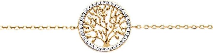 Image du produit Lara BRACELET Plaqué or - 16+2 - BICOLor - ZIRCONIA - ARBRE DE VIE (Plaqué or)