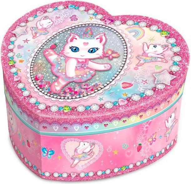 Pulio Pecoware Scatola musicale a forma di cuore - Gatto Ballerina