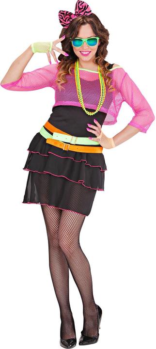 Actual product image Widmann 80s JAHRE GROUPIE GIRL (dress, net top, belt, headband with bow), S (S)