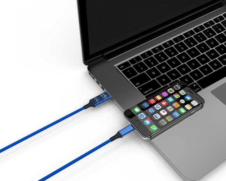 Produktbild Cololight SPEEDY-L BL Ladekabel USB-A/USB-C -> Lightning blau (1 m, USB 3.2 Gen 2)