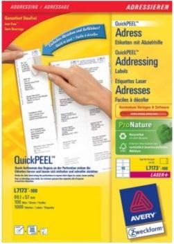 Actual product image Avery Labels A4, 99.1 x 57.0