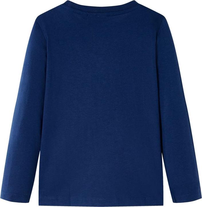 Actual product image VidaXL Children's long-sleeved shirt navy blue 128,Material: 100 (128)