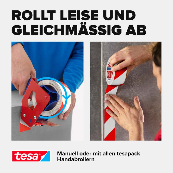Produktbild tesa PREMIUM Signal Markierungsband, selbstklebendes PVC Warnband zur permanenten Markierung (50 mm)