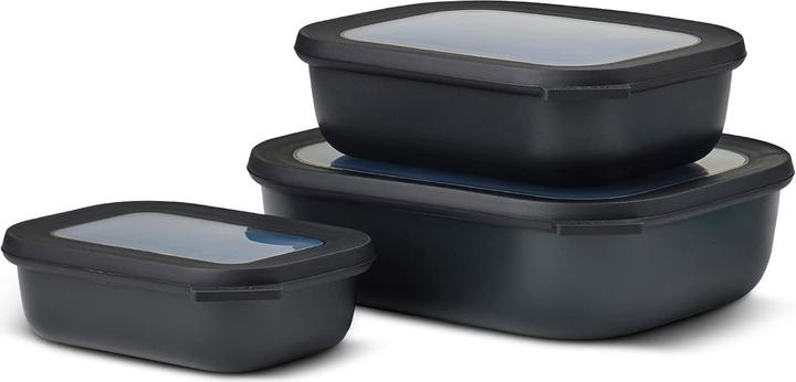 Actual product image Rosti Mepal Mepal - Cirqula Low Rect Bowl Set - Black (14599) (2 l)