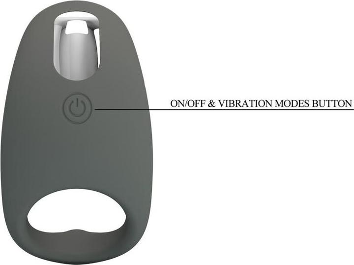 Actual product image Pretty Love - Gemma Vibratorring Mit Memory-Grau