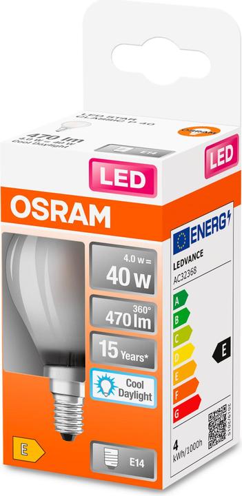Produktbild Osram Led Retrofit Classic P (E14, 4 W, 470 lm, 1 x, E)