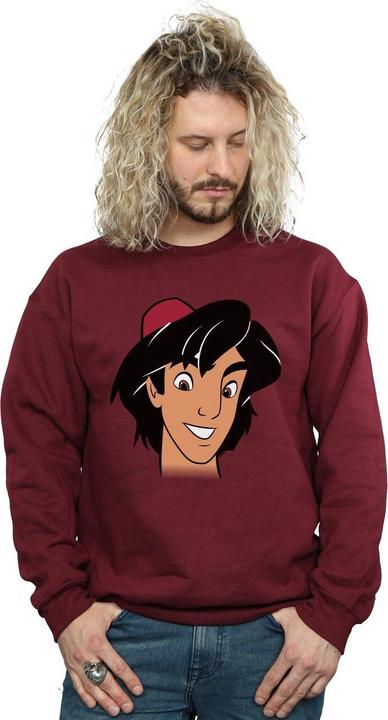 Actual product image Disney Mens Aladdin Headshot Sweatshirt (S)