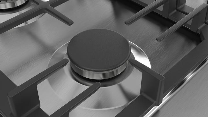 Produktbild Bosch Hausgeräte Serie 6 PCP6A5B90 Kochfeld, Edelstahl Integriert Gaskochfeld 4 Zone(n)