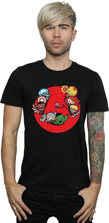 Actual product image Mens Kawaii Avengers Ready Steady War T-Shirt (S)