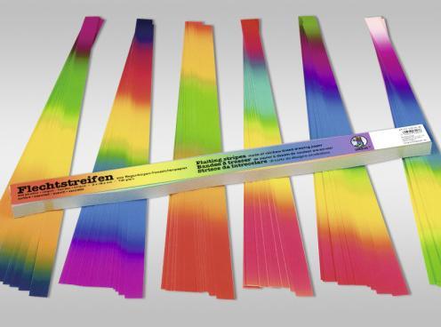 Actual product image Ursus Construction paper 200 pieces, braided strips Rainbow (130 g/m², 200 x)