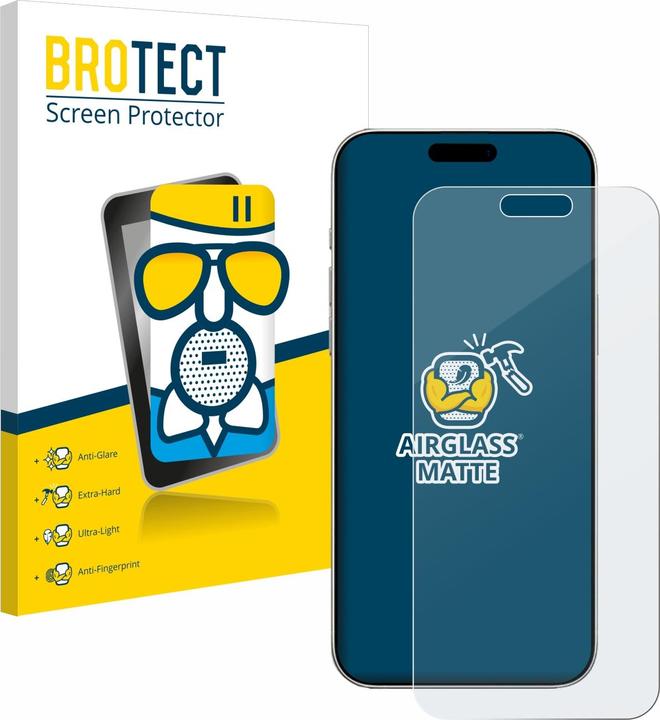 BROTECT Schutzglas Schutzfolie Glas Folie Displayschutz matt (1 Stück, Apple iPhone 16 Pro)