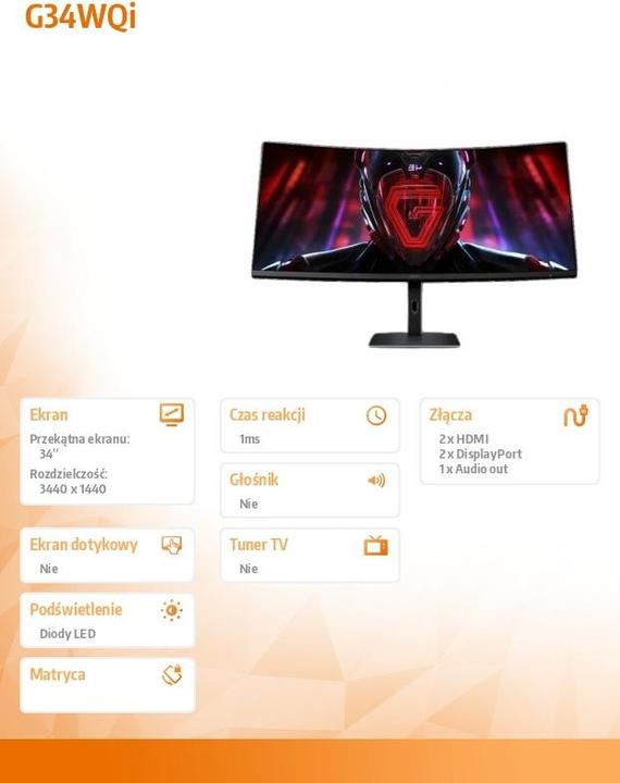 Immagine prodotto Xiaomi G34WQi (3440 x 1440 pixel, 34")