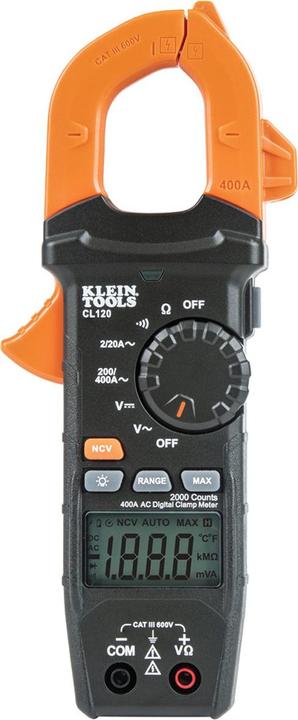 Actual product image Klein Tools CL120 Hand-held multimeter digital CAT III 600V Display (Counts): 2000 (CAT III 600V)