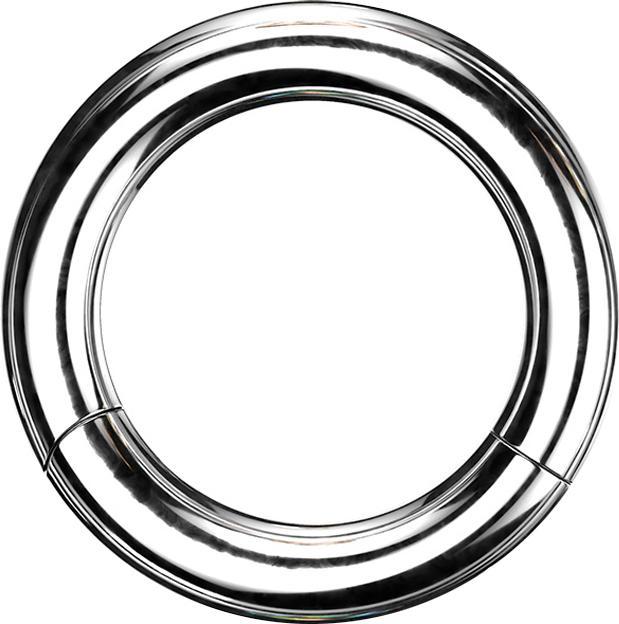 Star Piercing Segmentring klappbar silber (ohne Messing, Chirurgenstahl 316L)