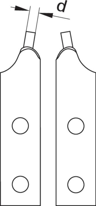 Actual product image Gedore E41 EL spare tip pair angled (3.20 mm)