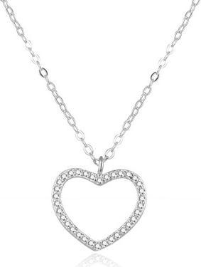 Produktbild Beneto Beautiful silver necklace with heart AGS886 / 47 (L)