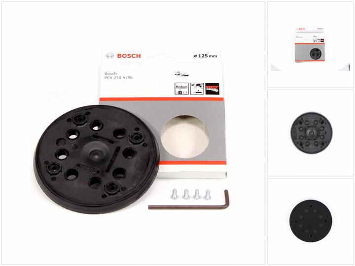 Produktbild Bosch Professional Zubehör Schleifteller mittel, 125 mm, 8, für PEX 270 A, PEX 270 AE (Mittelhart)