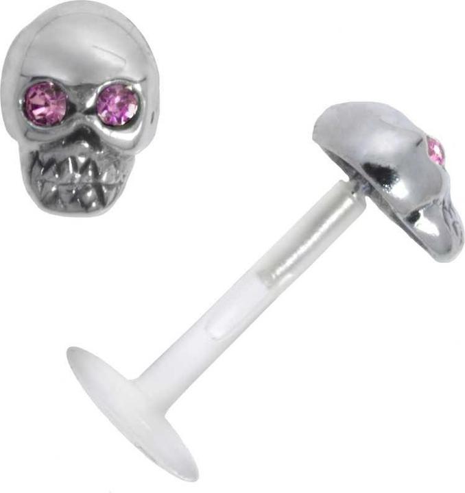 Produktbild Bijouteria Piercing für Lippe/Tragus (Silber 925, Bioplast, Kristall)